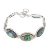 Abalone Shell Bracelets, Brass, with Abalone Shell, platinum color plated Approx 8.5 Inch 