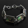 Abalone Shell Bracelets, Brass, with Abalone Shell, platinum color plated Approx 8 Inch 