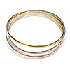 Stainless Steel Bangle Set, 304 Stainless Steel, Donut , mixed colors, 4mm, 1.5mm Approx 68mm 