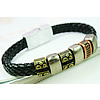 Men Bracelet, Zinc Alloy, with PU Leather, plated, braided bracelet, nickel, lead & cadmium free, 10mm Approx 8.2 Inch 
