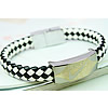 PU Leather Cord Bracelets, Zinc Alloy, with PU Leather, plated, two tone, nickel, lead & cadmium free, 12mm Approx 8.2 Inch 