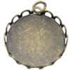 Brass Pendant Cabochon Setting, Flat Round, plated 19mm Approx 3.5mm, Inner Approx 18mm 
