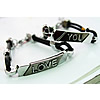 Couple Bracelet, Zinc Alloy, with PU Leather, for couple Approx 7.5 Inch 