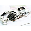 Couple Bracelet, Zinc Alloy, with PU Leather, with letter pattern & for couple Approx 7.5 Inch 
