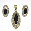 Rhinestone Zinc Alloy Jewelry Set, pendant & earring, with rhinestone, nickel, lead & cadmium free Approx 