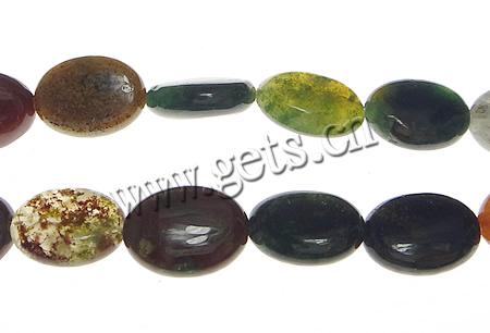 Perle agate indienne naturelle , ovale, multiple tailles pour le choix, plus de couleurs à choisir, grade A, Longueur:15.5 pouce, Vendu par brin