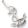 Zinc Alloy Ship Wheel & Anchor Pendant, plated, nautical pattern Approx 