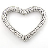 Zinc Alloy Linking Ring, Heart, plated, textured Approx 0.5mm 