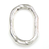 Zinc Alloy Linking Ring, Flat Oval, plated, hammered 