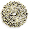 Filigree Zinc Alloy Connector, Flower, plated Approx 3.5mm 