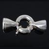 Broche de anillo de primavera de plata del rey, plata de ley 925, chapado, con tapa, más colores para la opción, 33mm, 13.3x9.7x9.5mm, 16x16x3.8mm, agujero:aproximado 8mm, Vendido por UD