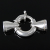 Sterling Silver Spring Ring Clasp, 925 Sterling Silver, plated, with end cap 29.5mm Approx 6mm 