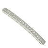 Stainless Steel Jewelry Findings, 316 Stainless Steel, Rectangle, micro pave cubic zirconia, original color Approx 1mm 