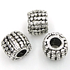 Zinc Alloy Jewelry Beads, Drum, plated Approx 3mm 
