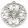 Zinc Alloy Flat Round Pendants, plated Approx 1.2mm 
