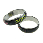 Mood Finger Ring, Brass, Mood Enamel & change their color according to the temperature, mixed colors, nickel, lead & cadmium free, 6mm 