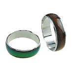 Mood Finger Ring, Brass, change their color according to the temperature, mixed colors, nickel, lead & cadmium free, 3mm 