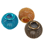 Perles de maille en aluminium, tambour, électrophorèse, couleurs mélangées Environ 5mm, Vendu par PC