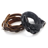 Cowhide Bracelets, Zinc Alloy, with Cowhide nickel, lead & cadmium free, 11mm Approx 24.5 Inch 