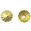 Messing Perlenkappe, Blume, plattiert, keine, 7.8x7.8x2mm, Bohrung:ca. 1mm, 5000PCs/Tasche, verkauft von Tasche