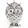 Zinc Alloy Animal Pendants, Owl, plated nickel, lead & cadmium free Approx 2.5mm, Approx 