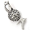 Zinc Alloy Animal Pendants, rabbit shape, hollow, gold color, nickel, lead & cadmium free, 14.5x43x8mm, Hole:Approx 2MM , Sold by PC