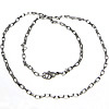 Cadena del collar de acero inoxidable, cadena de caja, color original, 2.5x4.8x1.2mm, longitud:17.7 Inch, Vendido por Sarta