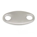 Нержавеющая сталь бар соединитель., нержавеющая сталь, Плоская овальная форма, Индивидуальные & 1/1 петля, оригинальный цвет отверстие:Приблизительно 2.5mm, продается PC