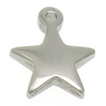 Stainless Steel Tag Charm, Star, Customized & smooth, original color, Grade A Approx 1mm 