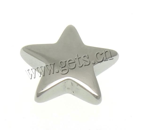 Stainless Steel Tag Charm, Star, Customized, original color, 12.5x12.5x3.5mm, Hole:Approx 1mm, Sold By PC