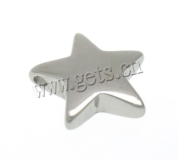 Stainless Steel Tag Charm, Star, Customized, original color, 12.5x12.5x3.5mm, Hole:Approx 1mm, Sold By PC