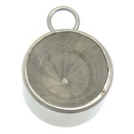 Stainless Steel Pendant Setting, Flat Round Approx 2.5mm, Inner Approx 8mm 