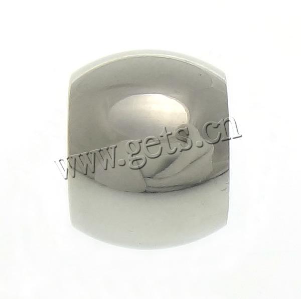 Stainless Steel Large Hole Beads, Drum, Customized, original color, nickel, lead & cadmium free, 10x13mm, Hole:Approx 6mm, Sold By PC