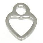 Stainless Steel Tag Charm, Heart, Customized, original color Approx 3mm 
