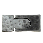 Brass Magnetic Clasp, rectangle, hammered pattern, two plated colors for choice Approx 2.5-9.5MM 