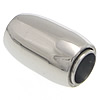 Round Stainless Steel Magnetic Clasp, Tube, plated Approx 2mm 