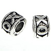 Zinc Alloy European Beads, Rondelle, plated Approx 4mm 