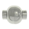 Round Stainless Steel Magnetic Clasp, Lantern, plated, original color Approx 2.8mm 