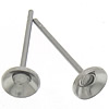 Stainless Steel Earring Stud Component, Flat Round, original color 