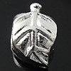 Zinc Alloy European Beads, Leaf, plated Approx 5mm 
