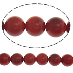 Natürliche Korallen Perlen, rund, rot, Klasse AA, 9mm, Länge:ca. 15 ZollInch, ca. 42PCs/Strang, verkauft von Strang