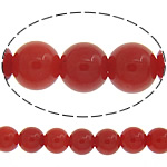 Natürliche Korallen Perlen, rund, rot, Klasse AA, 2.5-3.5mm, Länge:ca. 15 ZollInch, ca. 130PCs/Strang, verkauft von Strang