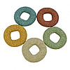 Lava Pendants, Donut, mixed colors, 48~49mm Approx approx 17-19mm 