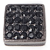 Strass Zinklegierung Perlen, Quadrat, plattiert, keine, 12x12x7mm, Bohrung:ca. 8x3mm, verkauft von PC