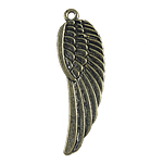 Wing Shaped Zinc Alloy Pendants, plated nickel, lead & cadmium free Approx 1.5mm 
