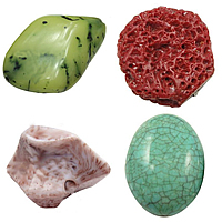 Imitation de pierres précieuses perles acryliques