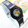 bracelets de montre pour enfants, plastique, Rond, noire Environ 8 pouce, Vendu par PC