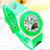 Fashion Children Watch, Silicone, with Plastic, Round, green Approx 8 Inch 