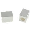 Sterling Silver European Beads, 925 Sterling Silver, Rectangle, plated, without troll Approx 5mm 