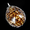 Trumpet Shell Pendant, Brass, with Trumpet Shell, Teardrop, platinum color plated, approx Approx 7.5mm 